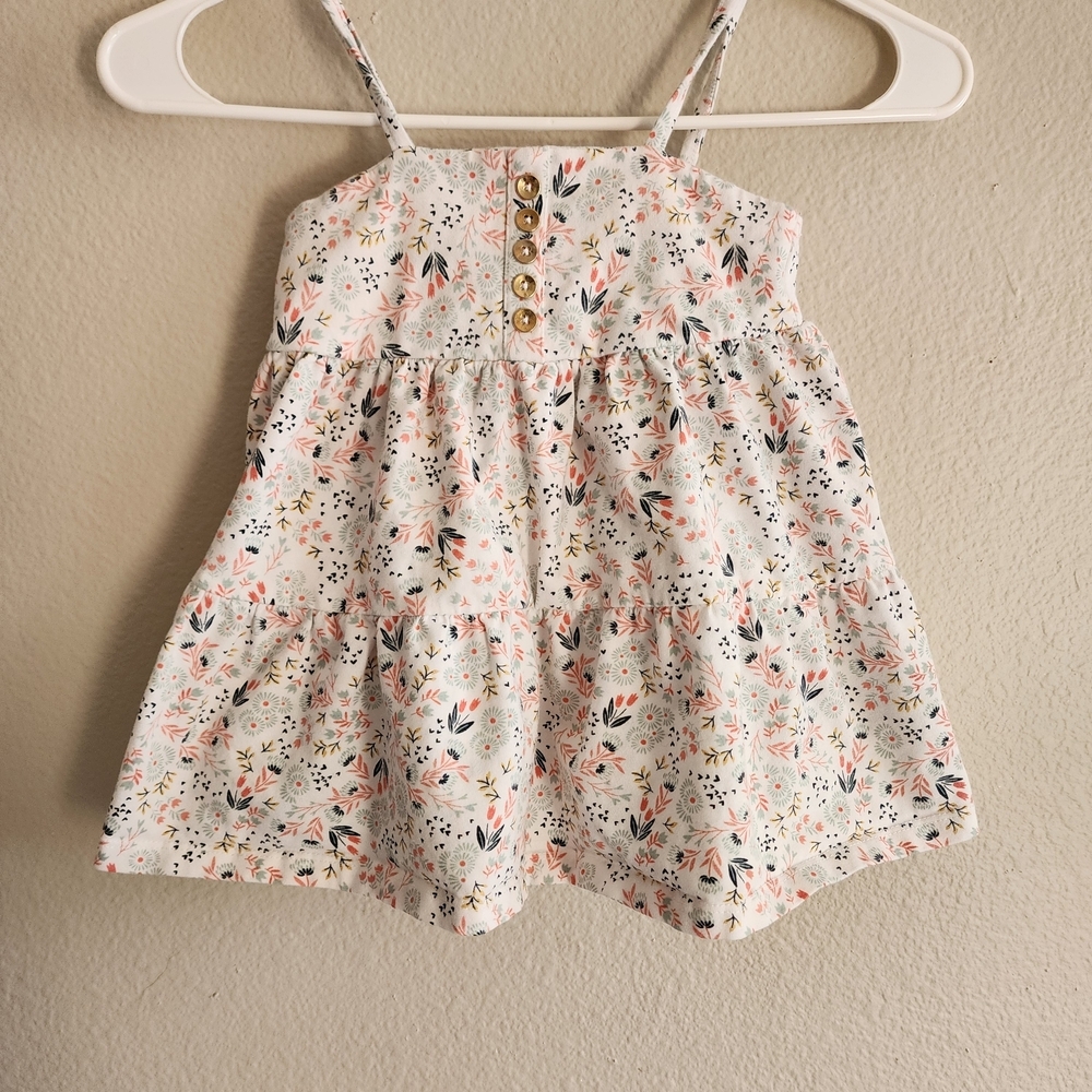 Savannah Floral Dress with Pink and Cream Tones - Picture 5 of 8